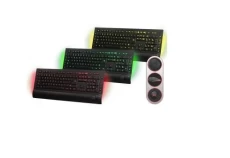 Клавіатура HQ-Tech KB-327F, 3 цвета, USB с подсветкой букв (Red Green Yellow), мультимедия Black