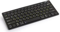 Бездротова клавіатура HQ-Tech KB-105BT, Black, Bluetooth 3.0, Win Android iOS, Rus Ukr Eng, міні