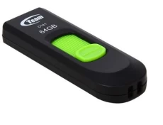 Флеш накопитель USB 64Gb Team C141, Black/Green, USB 2.0 (TC14164GG01)