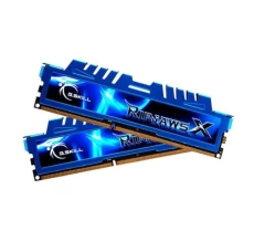 Память 4Gb x 2 (8Gb Kit) DDR3, 2400 MHz, G.Skill RipjawsX, Blue (F3-2400C11D-8GXM)