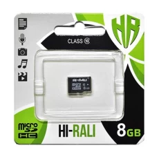 Карта пам'яті microSDHC, 8Gb, Hi-Rali, Class10, без адаптера (HI-8GBSDCL10-00)