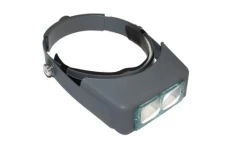 Лупа бінокулярна, налобна, з LED підсвічуванням, 4 насадки (1.5x, 2x, 2.5x, 3.5x) (MG81007-В)