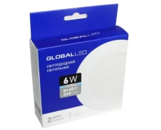 Світильник стельовий круглий Global LED SPN 6W (40Вт), 4100K (яскраве світло), 220V, White, IP20, 1-SPN-004