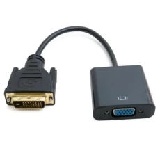 Перехідник DVI-D (M) - VGA (F), Extradigital, 15 см, Black (KBV1685)