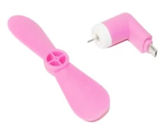 microUSB вентилятор угловой, Pink