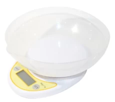 Весы кухонные Electronic Kitchen Scale, Yellow, с круглой чашкой, 0,001-5 кг, питание 2 батарейки АА