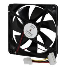 Вентилятор 140 mm Cooling Baby 14025S чорний лак, 140x140x25мм HB 1200 об/хв 25дБ, SB 12В 0.25A