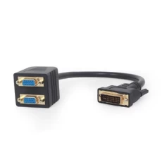 Сплитер DVI-2VGA Port Cablexpert A-DVI-2VGA-01 (пассивный разветвитель, ком. 2 монитора)