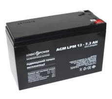 Аккумуляторная батарея LogicPower, 12V, 7.2 Ач, AGM, T2 (3863)