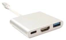 Хаб USB PowerPlant, Silver (KD00AS1306)