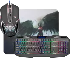 Комплект Defender Reaper MKP-018, Black, USB, клавіатура+миша+килимок (52018)