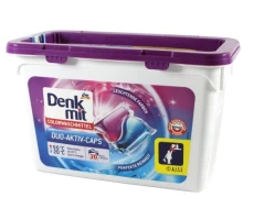 Гель-капсули для прання DenkMit Colorwaschmittel Duo-Aktiv, 20 шт, для кольорової білизни