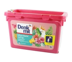 Гель-капсули для прання DenkMit Colorwaschmittel Duo-Aktiv 3-in-1, 16 шт, для кольорової білизни