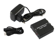Перехідник HDMI (F) - 3xRCA (F), Atcom, Black (15275)