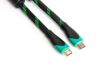 Кабель HDMI (M) - HDMI (M), 1.5 м, Black/Green, PowerPlant, V2.0 (KD00AS1250)
