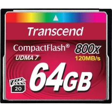Карта памяти CompactFlash, 64Gb, Trancsend, 800x (TS64GCF800)
