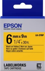 Картридж Epson LK2YBP, Black Yellow, 6 мм 9 м, пастельна стрічка (C53S652002)