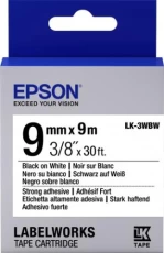 Картридж Epson LK3WBW, Black/White, 9 мм/9 м, стрічка підвищеної адгезії (C53S653007)