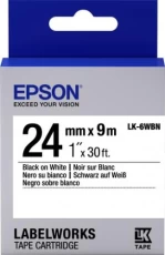 Картридж Epson LK6WB, Black White, 24 мм 9 м, стандартна стрічка (C53S656006)