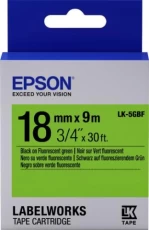 Картридж Epson LK5GBF, Black Green, 18 мм 9 м, флуоресцентна стрічка (C53S655005)
