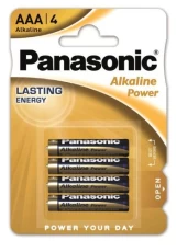 Батарейки AAA, Panasonic Alkaline Power, лужна, 4 шт, 1.5V, Blister (LR03REB/4BPR)