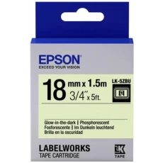 Картридж Epson LK5ZBU, Black White, 18 мм 1,5 м, стрічка, що світиться в темряві (C53S655015)