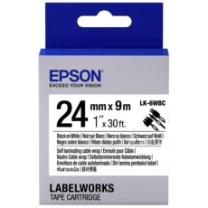 Картридж Epson LK6WBC, Black White, 24 мм 9 м, стрічка для кабелів (C53S656901)