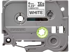 Картридж Brother TZe-211, Black White, 6 мм 8 м, ламінована стрічка, що клеїться (TZE211)