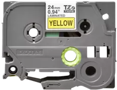Картридж Brother TZe-651, Black Yellow, 24 мм 8 м, ламінована стрічка, що клеїться (TZE651)