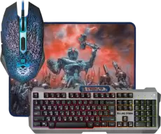 Комплект Defender Killing Storm MKP-013L, Grey-Black, USB, клавіатура+миша+килимок