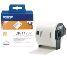Картридж Brother DK11202, White, 62 мм х 100 мм, 300 наклейок на рулон, стрічка для друку наліпок