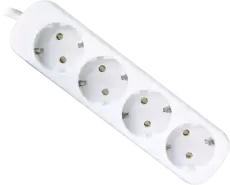Удлинитель сетевой Defender E418, 4 розетки, 1.8 м, White (99225)