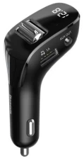 FM-модулятор Baseus Streamer, aux wireless MP3 car charger, Black (F40)