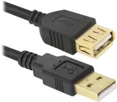 Кабель-подовжувач USB 1.8 м Defender Black (87429)