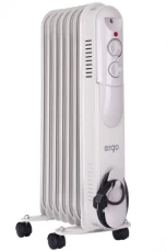 Обігрівач масляний Ergo HO 211507, Gray, 1500 Вт, до 15 м², 7 секцій