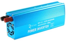 Автомобільний інвертор UKC, 1800W, USB, 12V -> 220V, металевий корпус, клеми