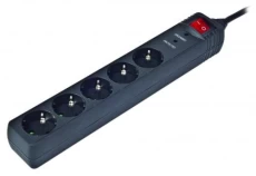 Фильтр сетевой EnerGenie, 5 розеток, 3 м, Black (SPG5-C-10)