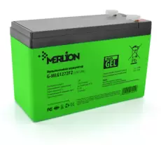 Батарея для ИБП 12В 7.2Ач Merlion, G-MLG1272F2, ШхДхВ 65х150х95, Green