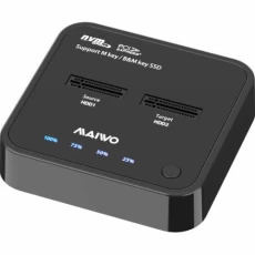 Док-станція Maiwo K3016P, Black, для 2*NVMe M.2 SSD Key M/B+M через USB 3.1 Gen2 Type-C