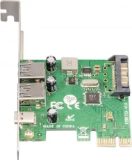 Плата розширення Frime PCI-E x1, 2xUSB 3.0 / 1xType-C (ECF-PCIEtoUSB007.LP)