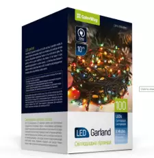 Гірлянда світлодіодна ColorWay, 100LED, 10м, 220В, RGB (CW-G-100L10VMC)