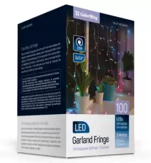 Гірлянда світлодіодна ColorWay, 100LED, 3м x 0.6м, 220В, RGB, бахрома (CW-GF-100L36VMC)
