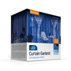 Гірлянда світлодіодна ColorWay, 300LED, 3x3м, 220В, Blue (CW-GW-300L33VWFBL)