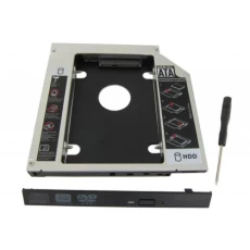 Шасі для ноутбука Maiwo, Black, 9.5 мм, для SATA 2.5", алюмінієвий корпус (NSTOR-9 bulk)
