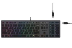 Клавиатура A4Tech FX60H "Fstyler", Black/Grey, USB, неоновая LED подсветка, 2xUSB