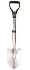Лопата штикова 2E Gloss, нержавіюча сталь, 2 мм, 70 см, 950 г (2E-S70G)
