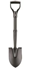 Лопата штикова 2E Groundbreaker, сталевий тримак, 2 мм, 70 см, 980 г (2E-S70B)