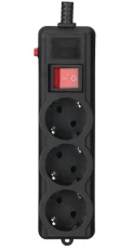 Фильтр сетевой Gembird, 3 розетки, 1.8 м, Black (SPG3-G-6B-PRO)