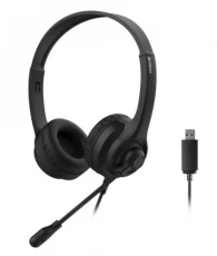Наушники A4Tech HU-8, Black, USB, поворотный микрофон