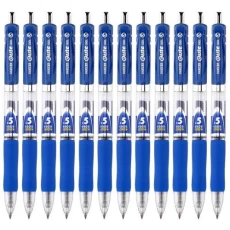 Ручка гелева 0.7 мм, Baoke "Elite", синя, автоматична, з грипом, 1 од (PC1909-blue)
